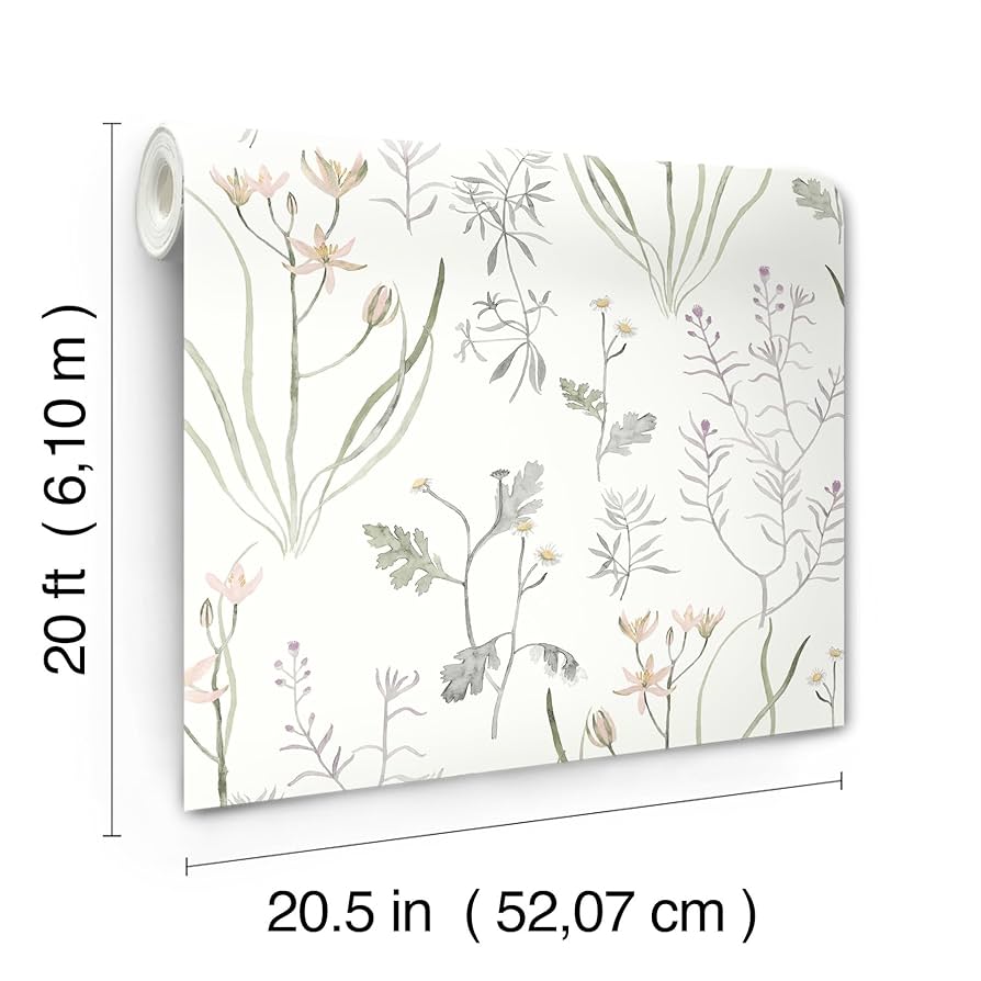 York Wallcoverings PSW1521RL Lavender Alpine Botanical